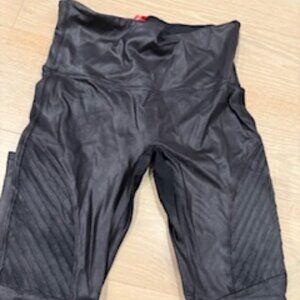 Spanx Faux Leather Moto Leggings – Size Large
